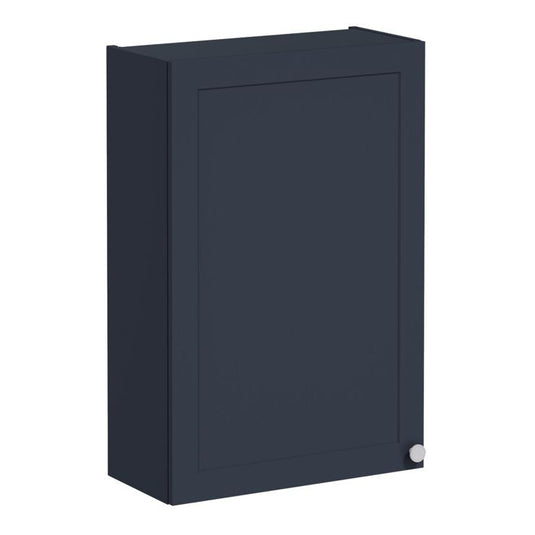 VitrA Root Classic 60cm 1 Door Upper/Wall Unit (LH Hinge) | Matt Dark Blue | 68592 - Envy Bathrooms Ltd