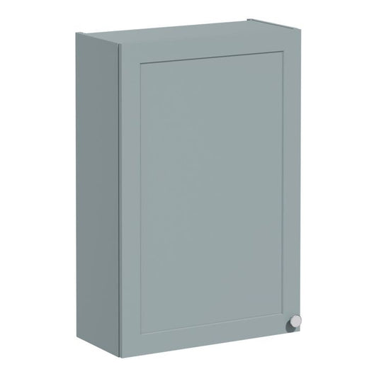 VitrA Root Classic 60cm 1 Door Upper/Wall Unit (LH Hinge) | Matt Fjord Green | 68590 - Envy Bathrooms Ltd