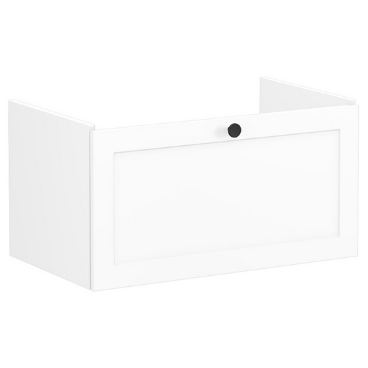 VitrA Root Classic 80cm 1 Drawer Washbasin Unit | Matt White | 68454 - Envy Bathrooms Ltd