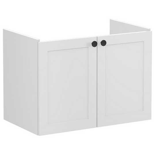 VitrA Root Classic 80cm 2 Door Wall Hung Washbasin Unit | Matt Light Grey | 68427 - Envy Bathrooms Ltd