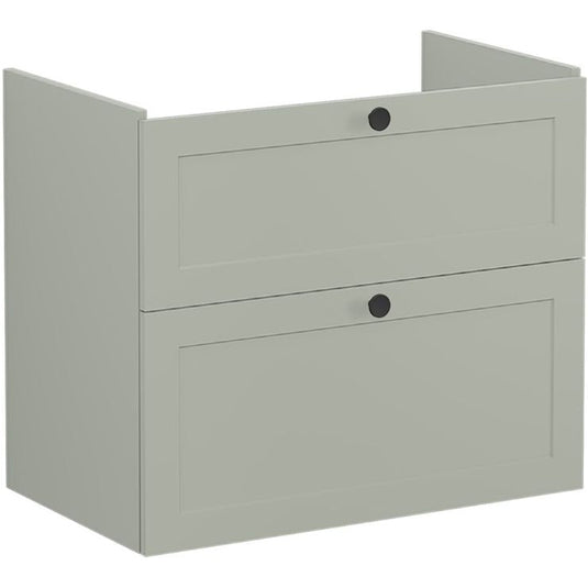VitrA Root Classic 80cm 2 Drawer Washbasin Unit | Matt Retro Green | 68481 - Envy Bathrooms Ltd