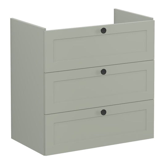 VitrA Root Classic 80cm 3 Drawer Washbasin Unit | Matt Retro Green | 68502 - Envy Bathrooms Ltd