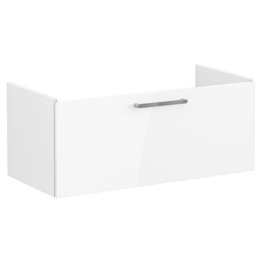 VitrA Root Flat 100cm 1 Drawer Washbasin Unit | High Gloss White | 67932 - Envy Bathrooms Ltd