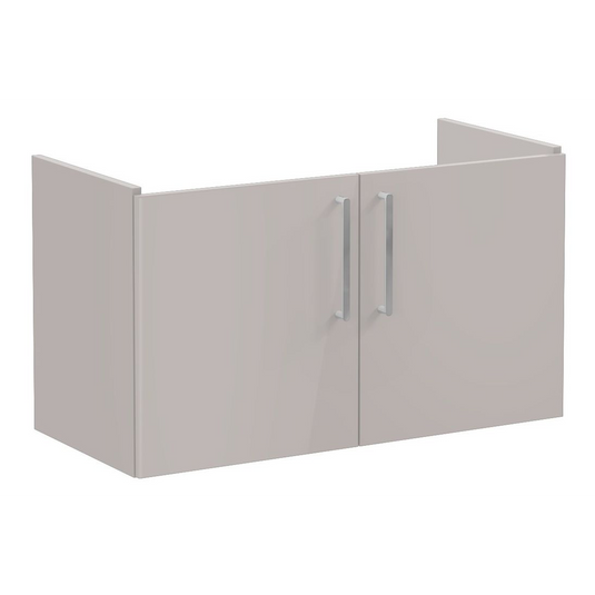 VitrA Root Flat 100cm 2 Door Washbasin Unit | Bright Sahara Beige | 67895 - Envy Bathrooms Ltd