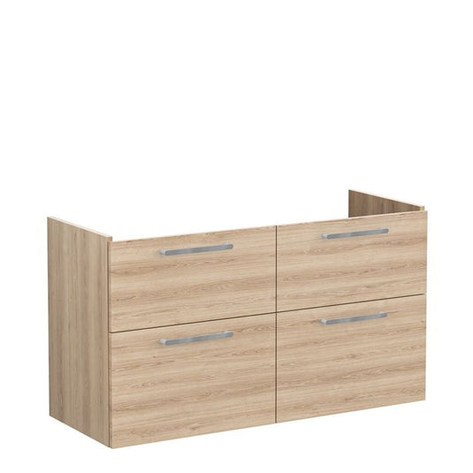 VitrA Root Flat 120cm 4 Drawer Washbasin Unit | Natural Oak | 67999 - Envy Bathrooms Ltd
