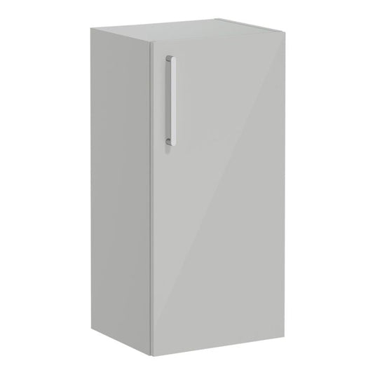VitrA Root Flat 40cm 1 Door Lower/Base Unit (RH Hinge) | Shiny Pearl Grey | 66485 - Envy Bathrooms Ltd