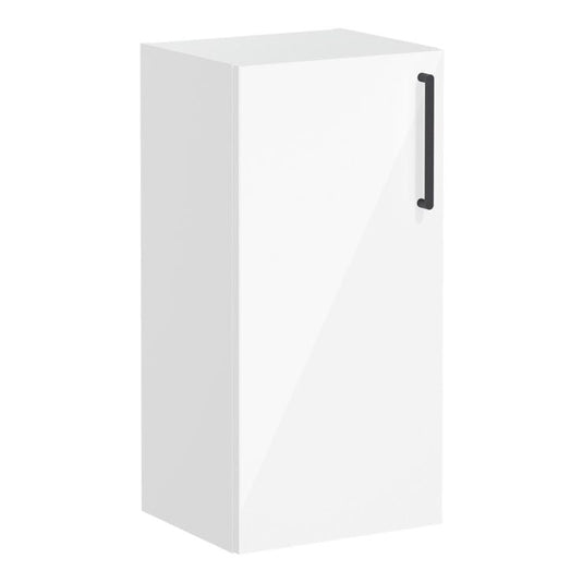 VitrA Root Flat 40cm 1 Door Lower/Base Unit (LH Hinge) | High Gloss White | 66489 - Envy Bathrooms Ltd