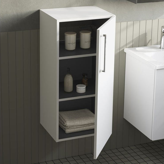 VitrA Root Flat 40cm 1 Door Lower/Base Unit (RH Hinge) | High Gloss White | 66483 - Envy Bathrooms Ltd