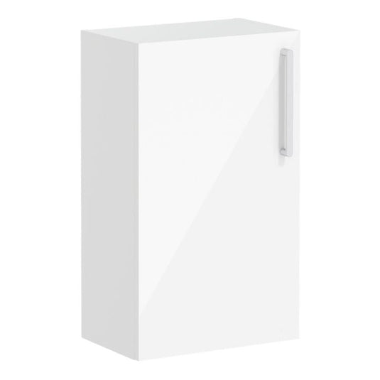 VitrA Root Flat 40cm 1 Door Slim Lower/Base Unit (LH Hinge) | High Gloss White | 66219 - Envy Bathrooms Ltd