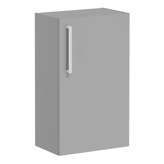 VitrA Root Flat 40cm 1 Door Slim Lower/Base Unit (RH Hinge) | Matt Rock Grey | 68038 - Envy Bathrooms Ltd