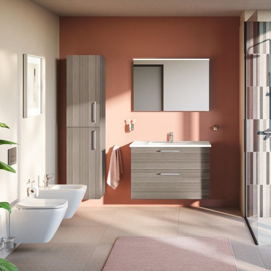 VitrA Root Flat 40cm 2 Door Tall Unit (LH Hinge) | Cordoba | 68005 - Envy Bathrooms Ltd