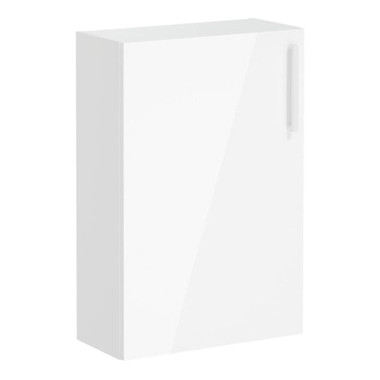 VitrA Root Flat 55cm 1 Door Slim Lower/Base Unit (LH Hinge) | High Gloss White | 66501 - Envy Bathrooms Ltd