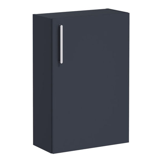 VitrA Root Flat 55cm 1 Door Slim Lower/Base Unit (RH Hinge) | Matt Dark Blue | 68048 - Envy Bathrooms Ltd