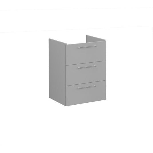 VitrA Root Flat 60cm 3 Drawer Washbasin Unit | Matt Rock Grey | 67976 - Envy Bathrooms Ltd