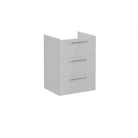 VitrA Root Flat 60cm 3 Drawer Washbasin Unit | Shiny Pearl Grey | 67973 - Envy Bathrooms Ltd