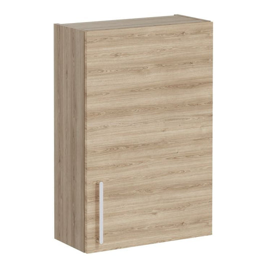 VitrA Root Flat 60cm 1 Door Upper/Wall Unit (RH Hinge) | Natural Oak | 66505 - Envy Bathrooms Ltd