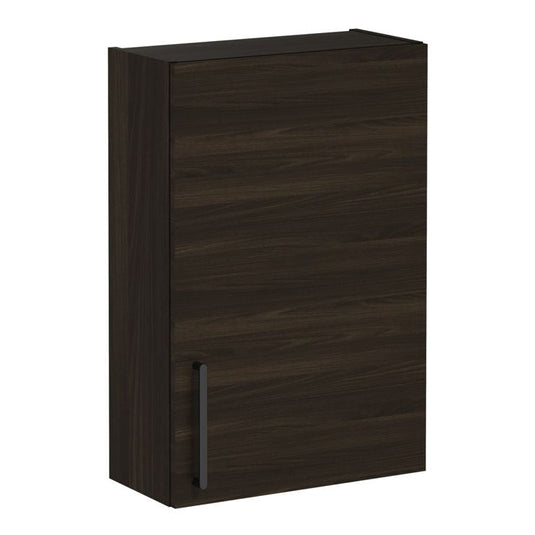 VitrA Root Flat 60cm 1 Door Upper/Wall Unit (RH Hinge) | Walnut | 66504 - Envy Bathrooms Ltd