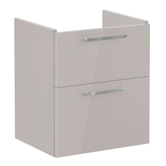 VitrA Root Flat 60cm 2 Drawer Washbasin Unit | Bright Sahara Beige | 67945 - Envy Bathrooms Ltd