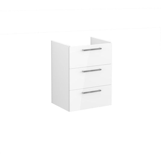 VitrA Root Flat 60cm 3 Drawer Washbasin Unit | High Gloss White | 67972 - Envy Bathrooms Ltd