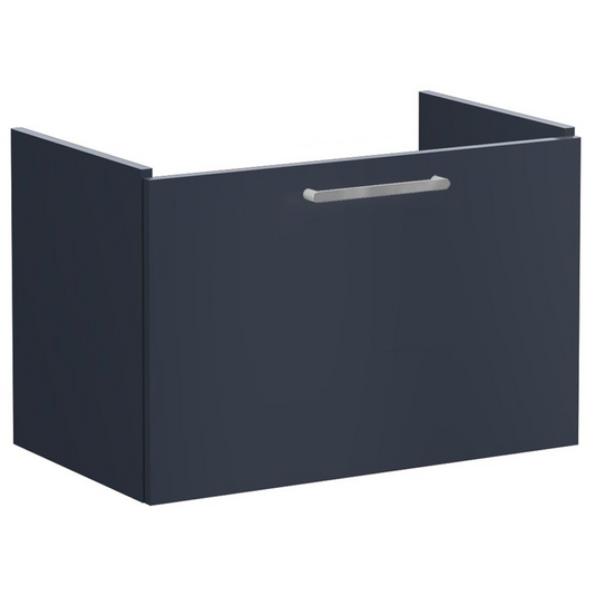 VitrA Root Flat 80cm 1 Drawer Washbasin Unit | Matt Dark Blue | 67928 - Envy Bathrooms Ltd