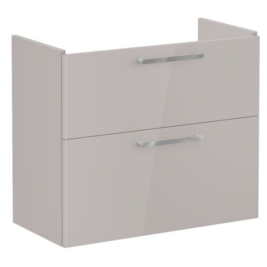 VitrA Root Flat 80cm 2 Drawer Slim Washbasin Unit | Bright Sahara Beige | 67865 - Envy Bathrooms Ltd