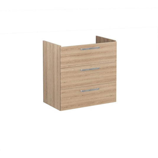 VitrA Root Flat 80cm 3 Drawer Washbasin Unit | Natural Oak | 67989 - Envy Bathrooms Ltd