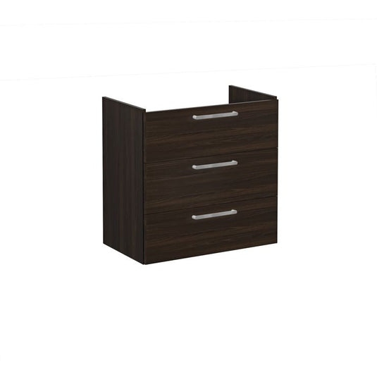 VitrA Root Flat 80cm 3 Drawer Washbasin Unit | Walnut | 67990 - Envy Bathrooms Ltd