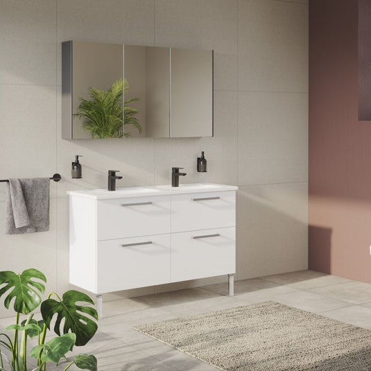 VitrA Root Flat Leg Set for 2/4 Drawer Units | Chrome | 66956 - Envy Bathrooms Ltd