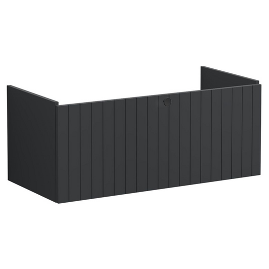 VitrA Root Groove 100cm 1 Drawer Washbasin Unit | Matt Graphite | 69041 - Envy Bathrooms Ltd