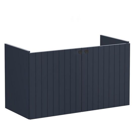VitrA Root Groove 100cm 2 Door Washbasin Unit | Matt Dark Blue | 69014 - Envy Bathrooms Ltd