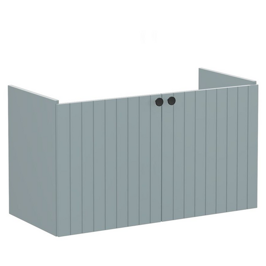 VitrA Root Groove 100cm 2 Door Washbasin Unit | Matt Fjord Green | 69012 - Envy Bathrooms Ltd