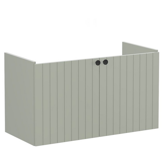 VitrA Root Groove 100cm 2 Door Washbasin Unit | Matt Retro Green | 69015 - Envy Bathrooms Ltd