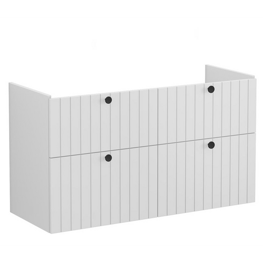 VitrA Root Groove 120cm 4 Drawer Washbasin Unit | Matt Light Grey | 69080 - Envy Bathrooms Ltd