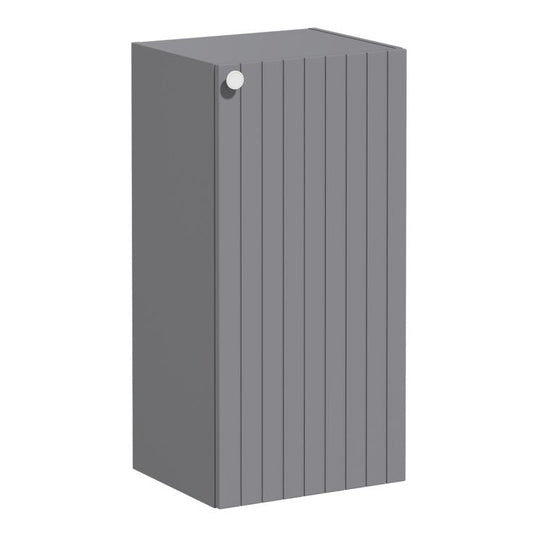 VitrA Root Groove 40cm 1 Door Lower/Base Unit (RH Hinge) | Matt Grey | 69130 - Envy Bathrooms Ltd