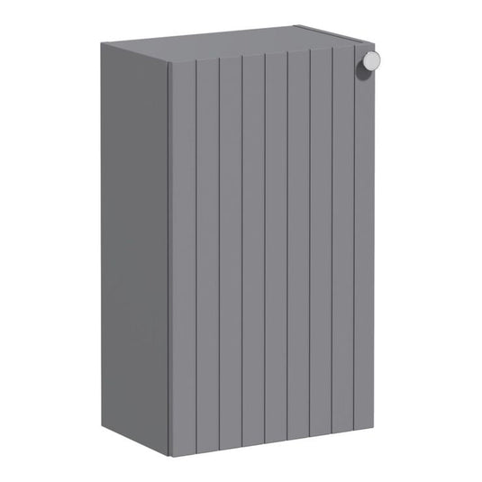 VitrA Root Groove 40cm 1 Door Slim Lower/Base Unit (LH Hinge) | Matt Grey | 69137 - Envy Bathrooms Ltd