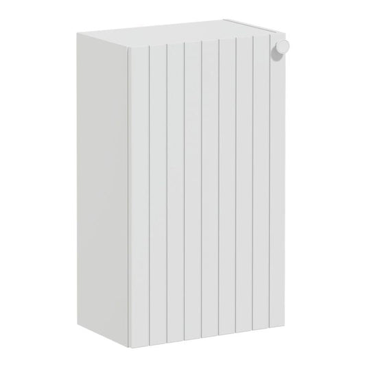 VitrA Root Groove 40cm 1 Door Slim Lower/Base Unit (LH Hinge) | Matt Light Grey | 69136 - Envy Bathrooms Ltd