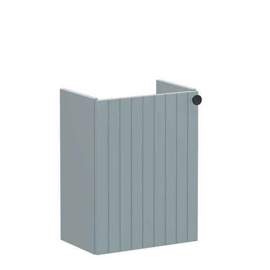 VitrA Root Groove 40cm 1 Door Wall Hung Slim Washbasin Unit (LH Hinge) | Matt Fjord Green | 68956 - Envy Bathrooms Ltd