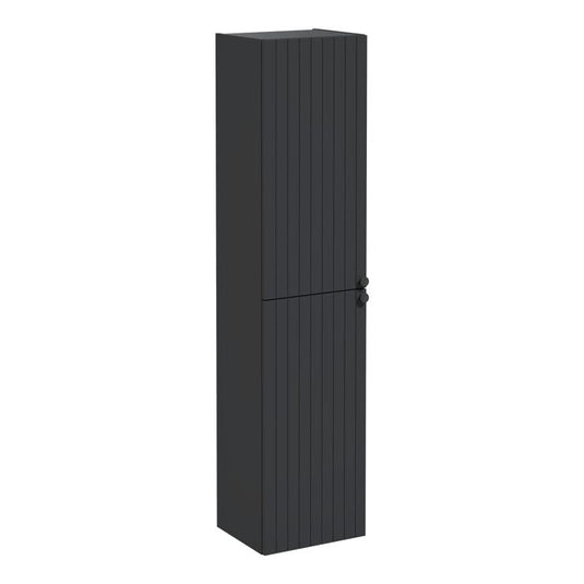 VitrA Root Groove 40cm 2 Door Tall Unit (LH Hinge) | Matt Graphite | 69090 - Envy Bathrooms Ltd