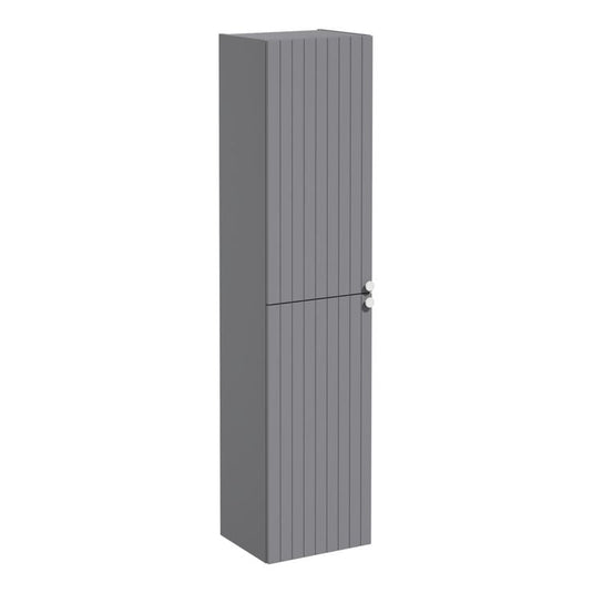 VitrA Root Groove 40cm 2 Door Tall Unit (LH Hinge) | Matt Grey | 69088 - Envy Bathrooms Ltd
