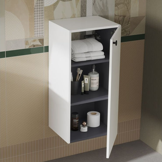 VitrA Root Groove 40cm 1 Door Lower/Base Unit (RH Hinge) | Matt White | 69128 - Envy Bathrooms Ltd