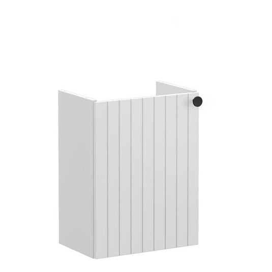 VitrA Root Groove 40cm 1 Door Wall Hung Slim Washbasin Unit (LH Hinge) | Matt Light Grey | 68954 - Envy Bathrooms Ltd