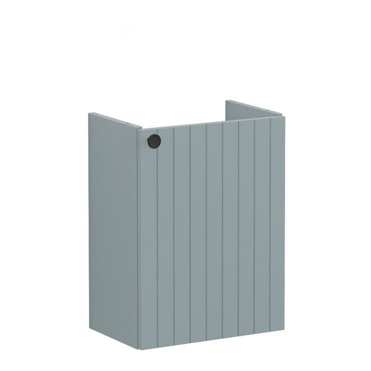 VitrA Root Groove 40cm 1 Door Wall Hung Slim Washbasin Unit (RH Hinge) | Matt Fjord Green | 68963 - Envy Bathrooms Ltd