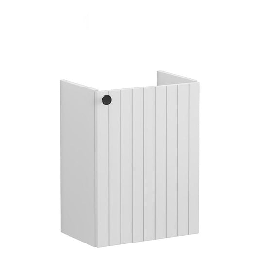 VitrA Root Groove 40cm 1 Door Wall Hung Slim Washbasin Unit (RH Hinge) | Matt Light Grey | 68961 - Envy Bathrooms Ltd