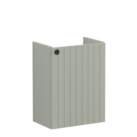 VitrA Root Groove 40cm 1 Door Wall Hung Slim Washbasin Unit (RH Hinge) | Matt Retro Green | 68966 - Envy Bathrooms Ltd