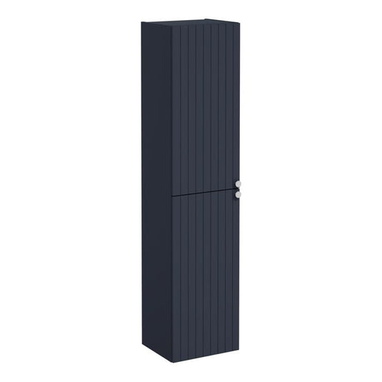VitrA Root Groove 40cm 2 Door Tall Unit (LH Hinge) | Matt Dark Blue | 69091 - Envy Bathrooms Ltd