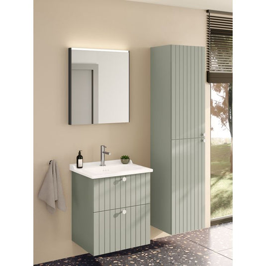 VitrA Root Groove 40cm 2 Door Tall Unit (LH Hinge) | Matt Retro Green | 69092 - Envy Bathrooms Ltd