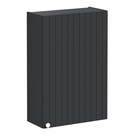 VitrA Root Groove 55cm 1 Door Slim Lower/Base Unit (RH Hinge) | Matt Graphite | 69160 - Envy Bathrooms Ltd