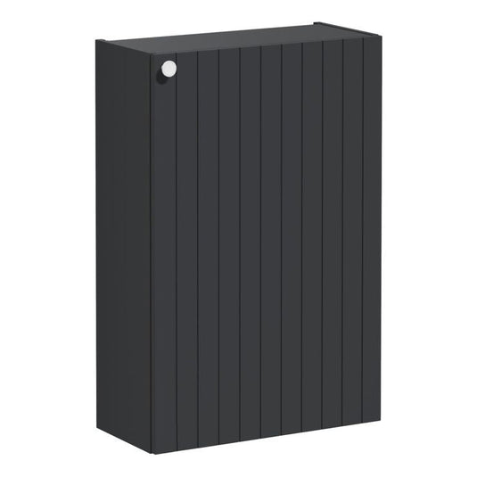 VitrA Root Groove 55cm 1 Door Slim Lower/Base Unit (RH Hinge) | Matt Graphite | 69160 - Envy Bathrooms Ltd
