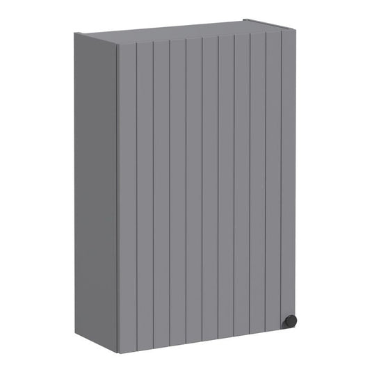 VitrA Root Groove 60cm 1 Door Upper/Wall Unit (LH Hinge) | Matt Grey | 69165 - Envy Bathrooms Ltd