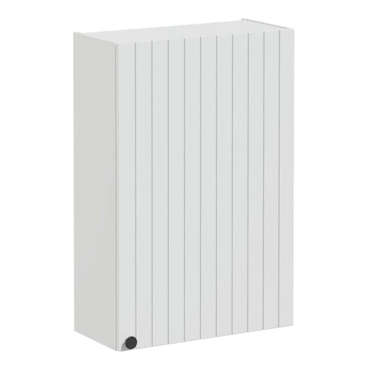 VitrA Root Groove 60cm 1 Door Upper/Wall Unit (RH Hinge) | Matt Light Grey | 69171 - Envy Bathrooms Ltd